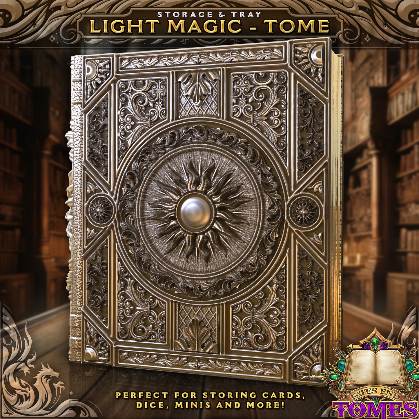 FatesEnd - Dice/Card Tome - Light Magic - DnD/TTRPG/Roleplaying/Wargames