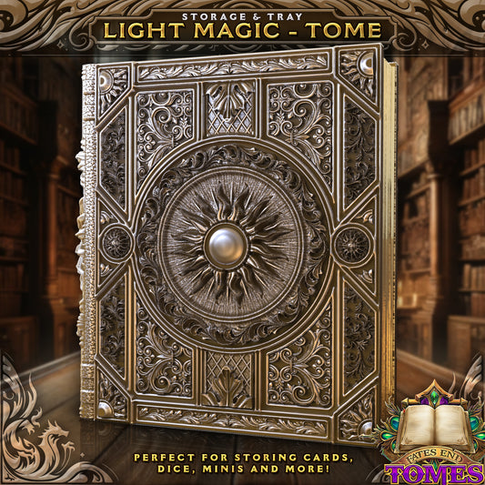 FatesEnd - Dice/Card Tome - Light Magic - DnD/TTRPG/Roleplaying/Wargames