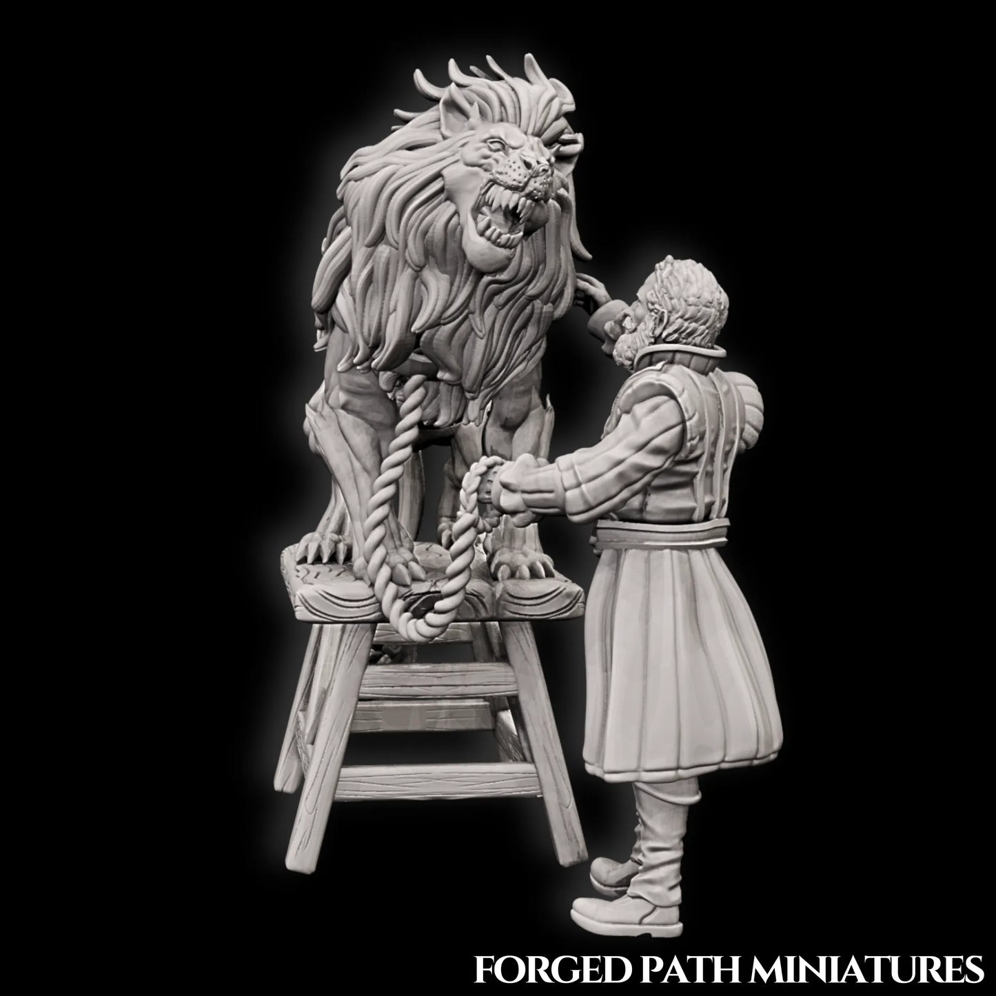 Forged Path - Willowbrook Circus - Lion Tamer - DnD/Pathfinder/TTRPG Figure