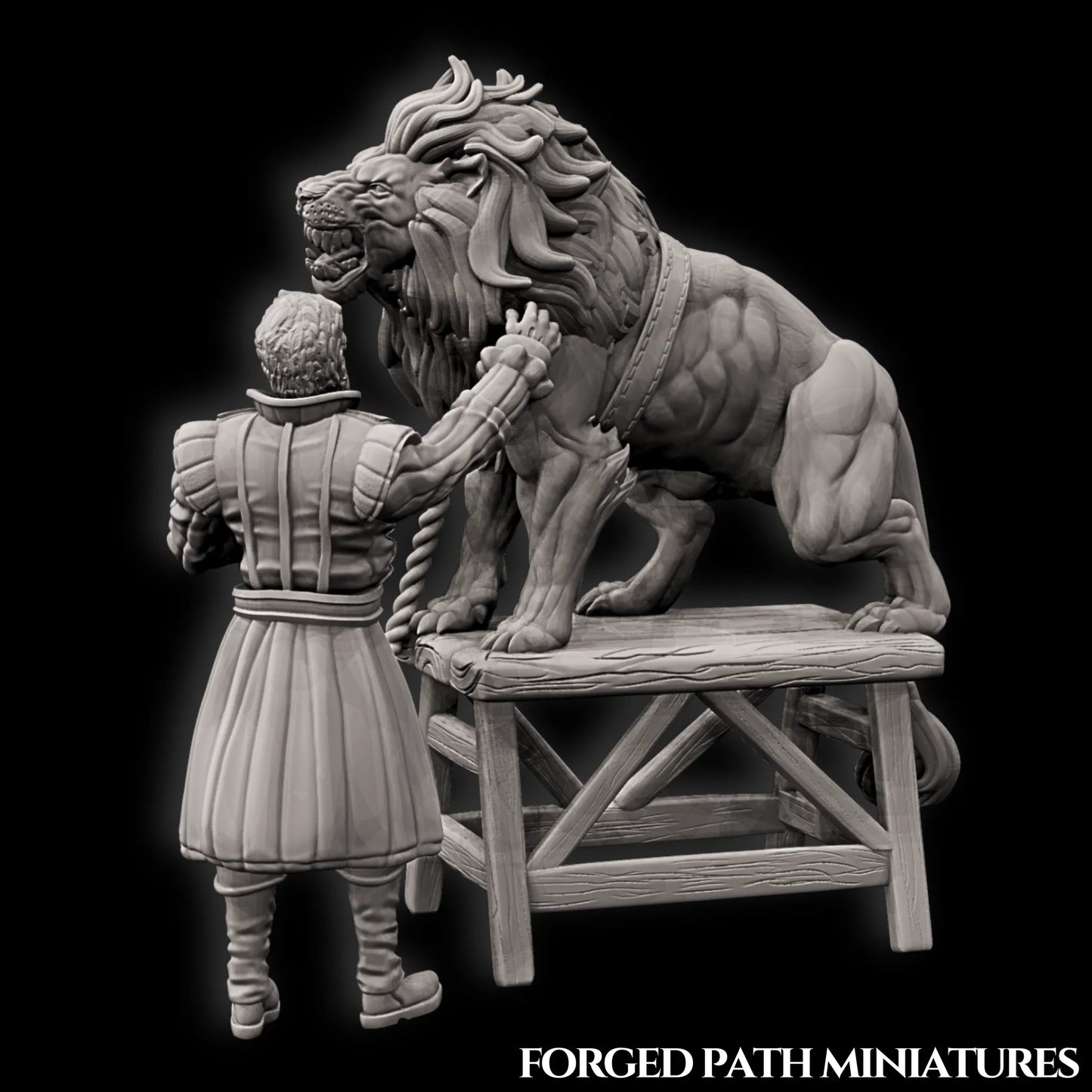 Forged Path - Willowbrook Circus - Lion Tamer - DnD/Pathfinder/TTRPG Figure