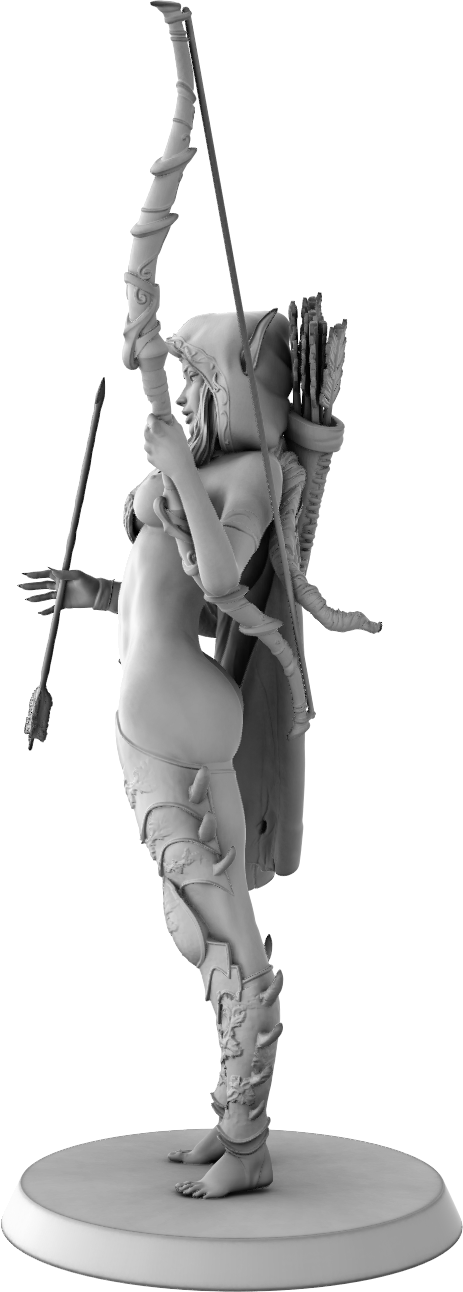 Mini Orange - Lirael Nightstalker - 75mm Pin Up/Figure/Model/Diorama