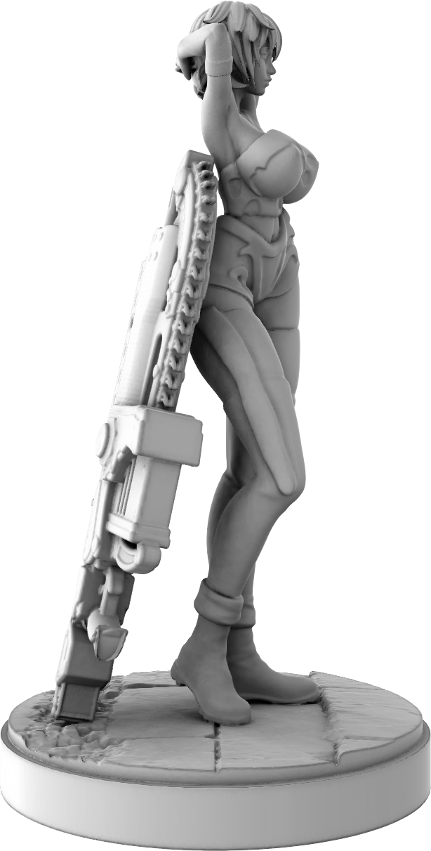 Mini Orange - Locust Crusher - 75mm Pin Up/Figure/Model/Diorama