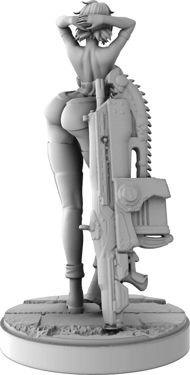 Mini Orange - Locust Crusher - 75mm Pin Up/Figure/Model/Diorama