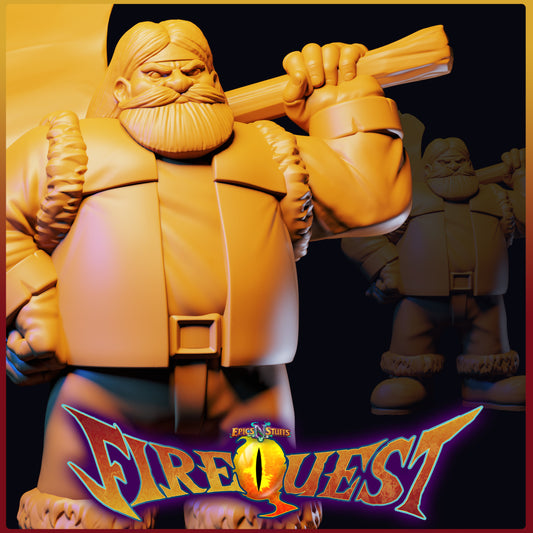 Lance Wilkinson - Fire Quest - Logman - 32/120mm DnD/TTRPG Figure/Miniature