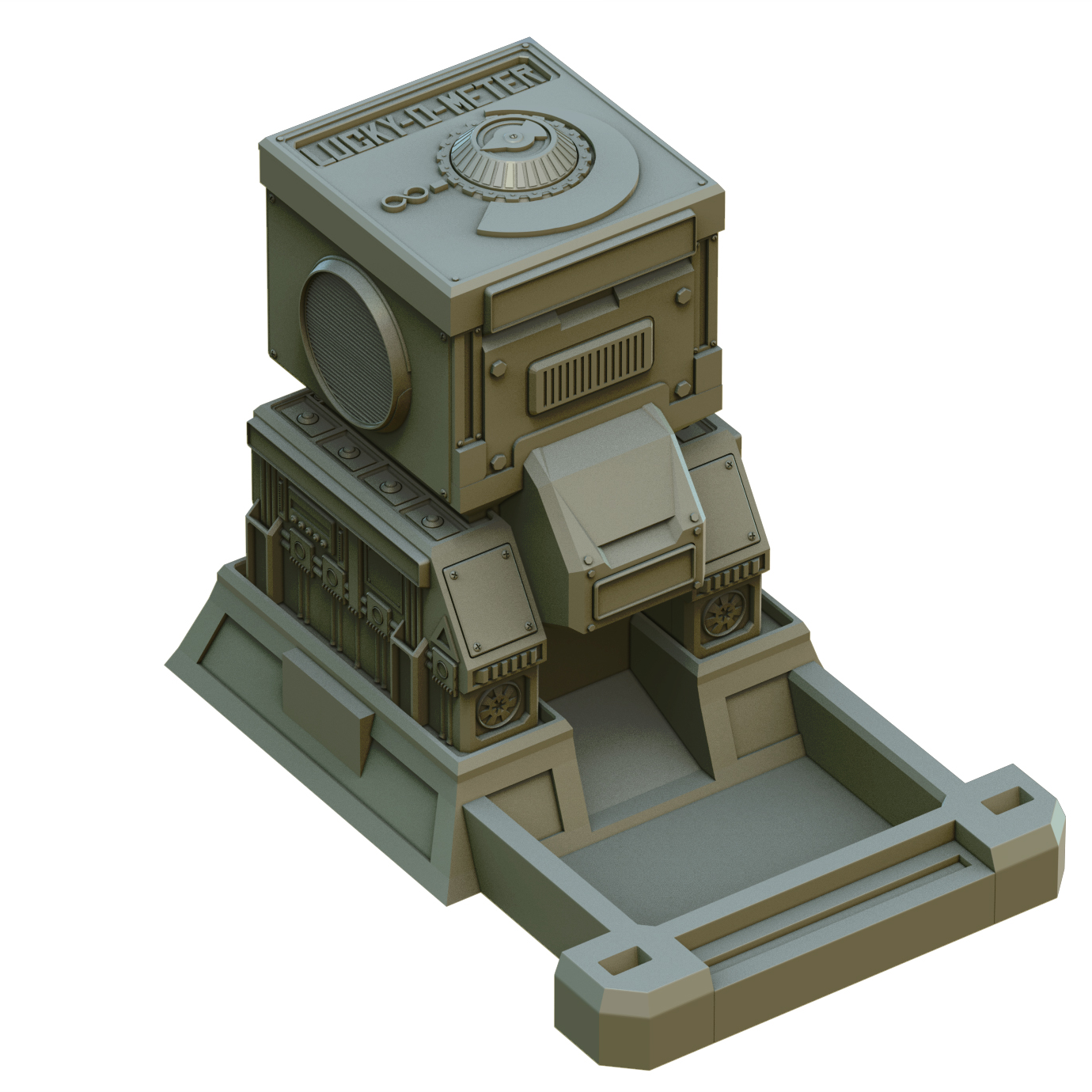 Crab Miniatures - Sci-Fi Dice Towers - Lucky-O-Meter - DnD/TTRPG/Roleplaying/Wargames