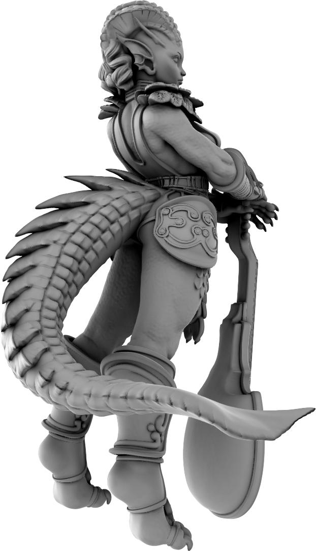 Jugglers Miniatures - Dragonborn Bard #1 - DnD/TTRPG/Roleplaying/Wargames