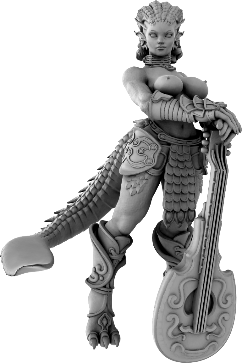 Jugglers Miniatures - Dragonborn Bard #1 - DnD/TTRPG/Roleplaying/Wargames
