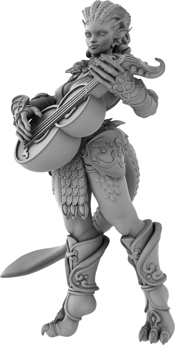 Jugglers Miniatures - Dragonborn Bard #2 - DnD/TTRPG/Roleplaying/Wargames
