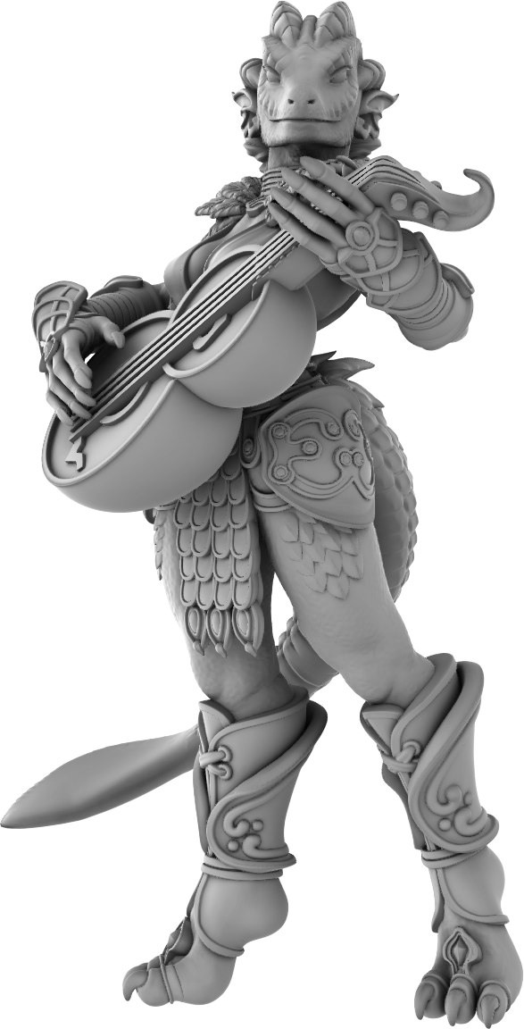 Jugglers Miniatures - Dragonborn Bard #2 - DnD/TTRPG/Roleplaying/Wargames