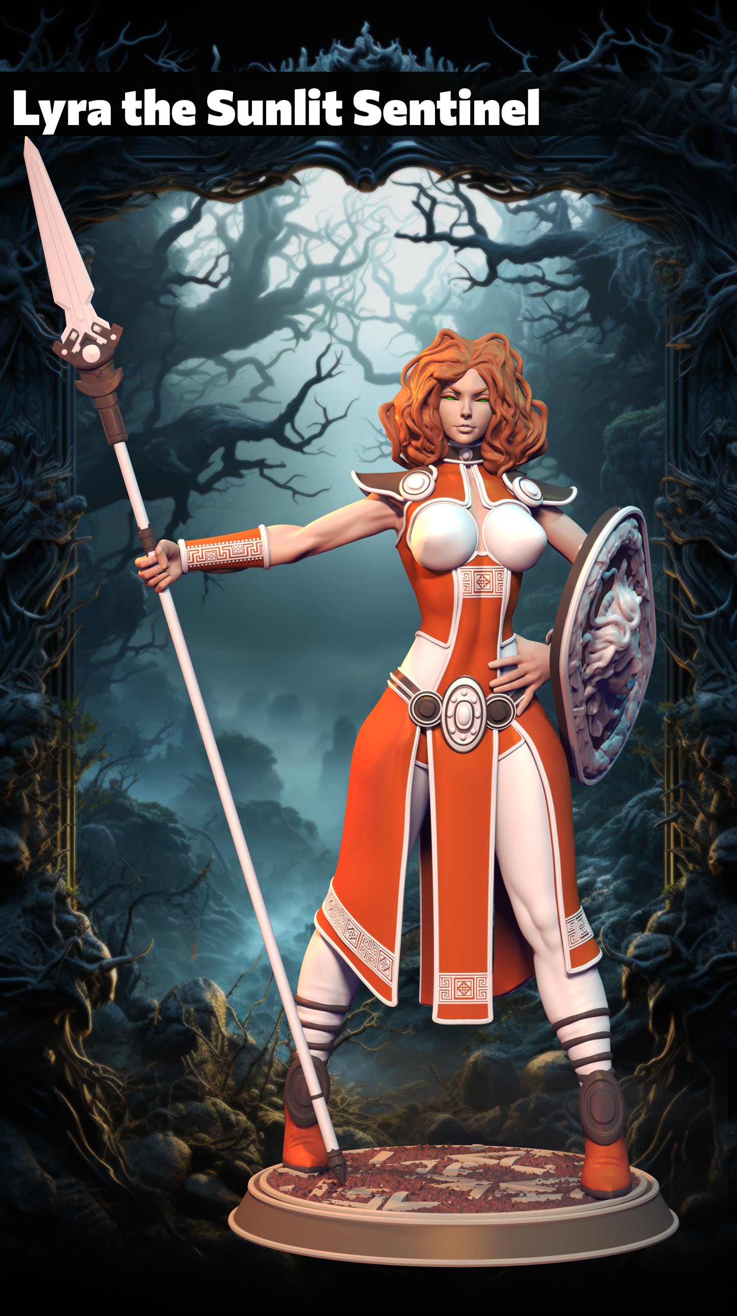 Z Kino - Enchantressess - Lyra the Sentinel - 75mm Pin Up/Figure/Model/Diorama