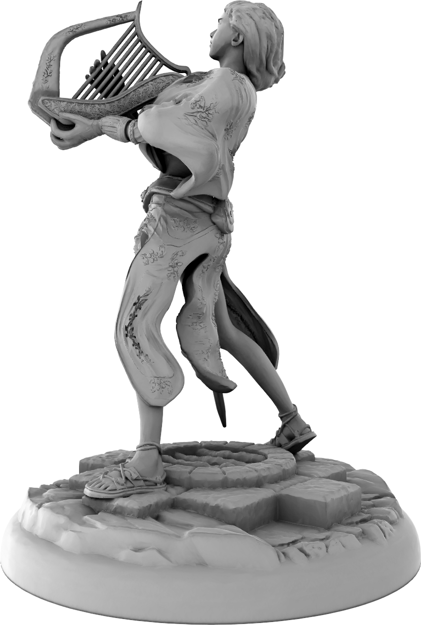 Thorns Forge - Human Bard - DnD/Pathfinder/TTRPG Figure Mini Miniature - Helios3DPrinting