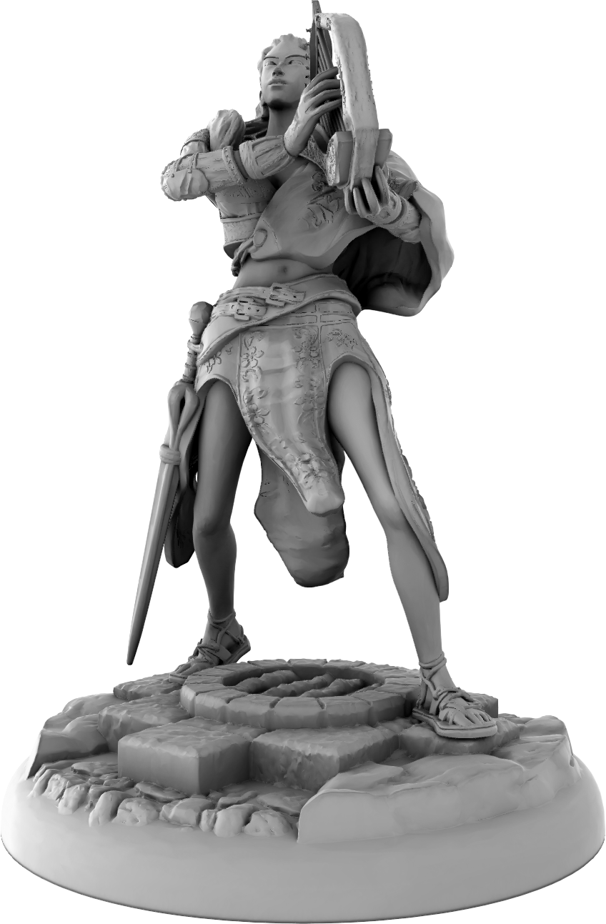 Thorns Forge - Human Bard - DnD/Pathfinder/TTRPG Figure Mini Miniature - Helios3DPrinting