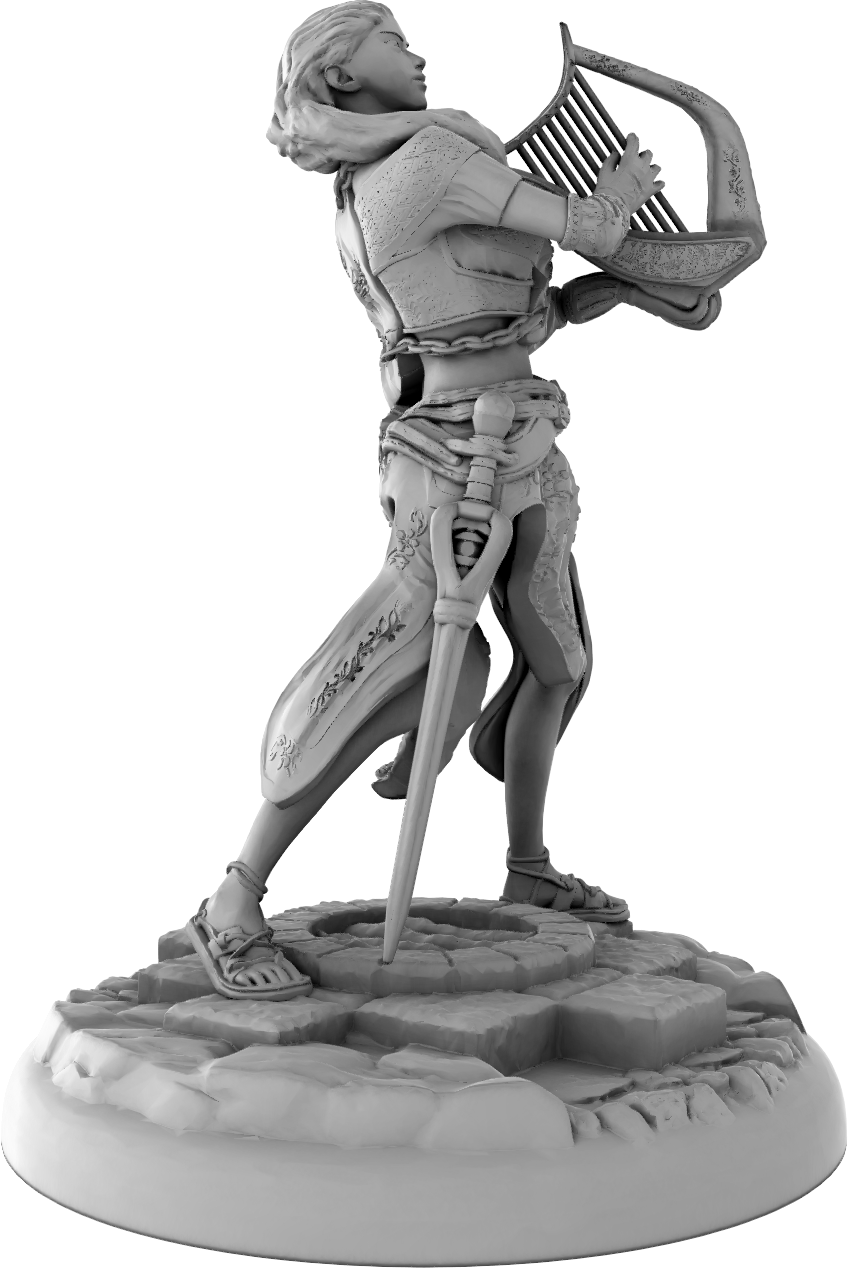 Thorns Forge - Human Bard - DnD/Pathfinder/TTRPG Figure Mini Miniature - Helios3DPrinting