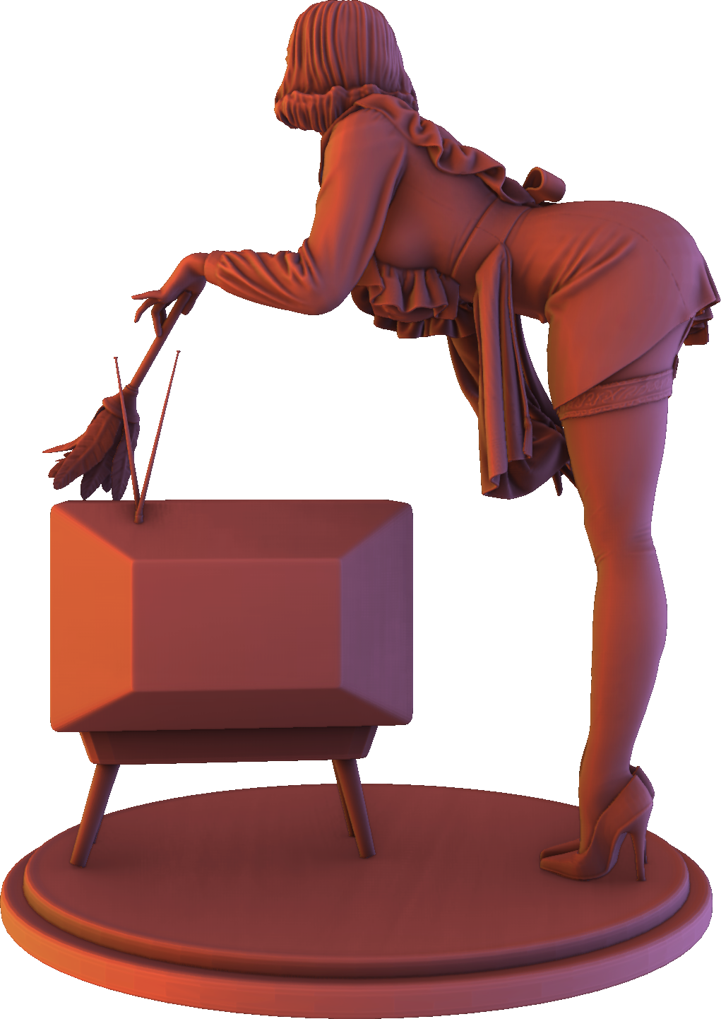 Alexa - Retro Girls - Maid - 100mm Pin Up/Figure/Model/Diorama