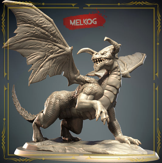 3D IPStudios - Dragons Worlds #1 - Melkog - DnD/TTRPG Figure/Miniature - Helios3DPrinting