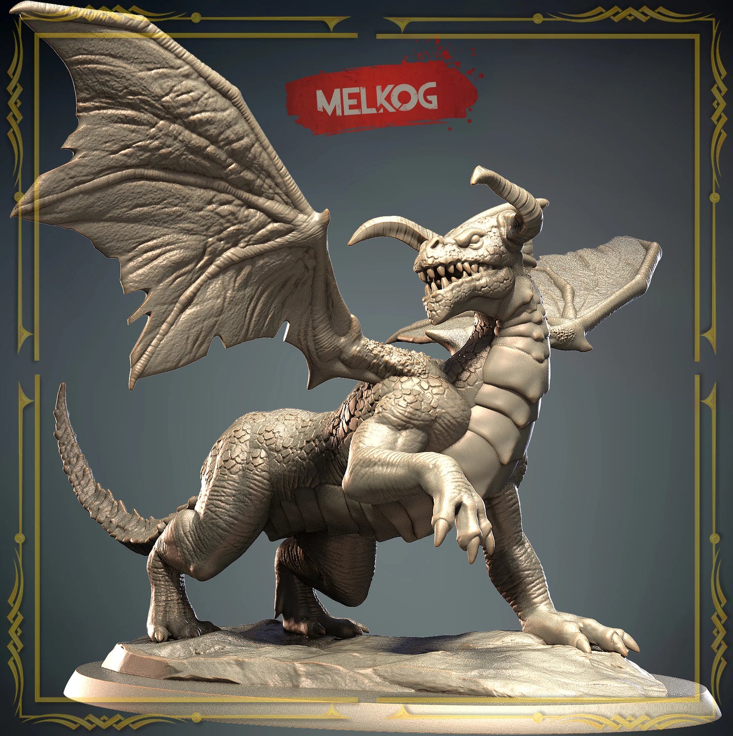 3D IPStudios - Dragons Worlds #1 - Melkog - DnD/TTRPG Figure/Miniature