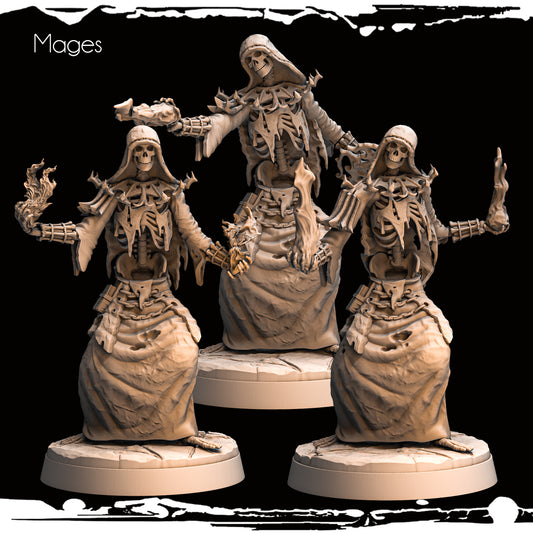 Monolith Arts - Skeletons - Mage - DnD/TTRPG Figure/Miniature