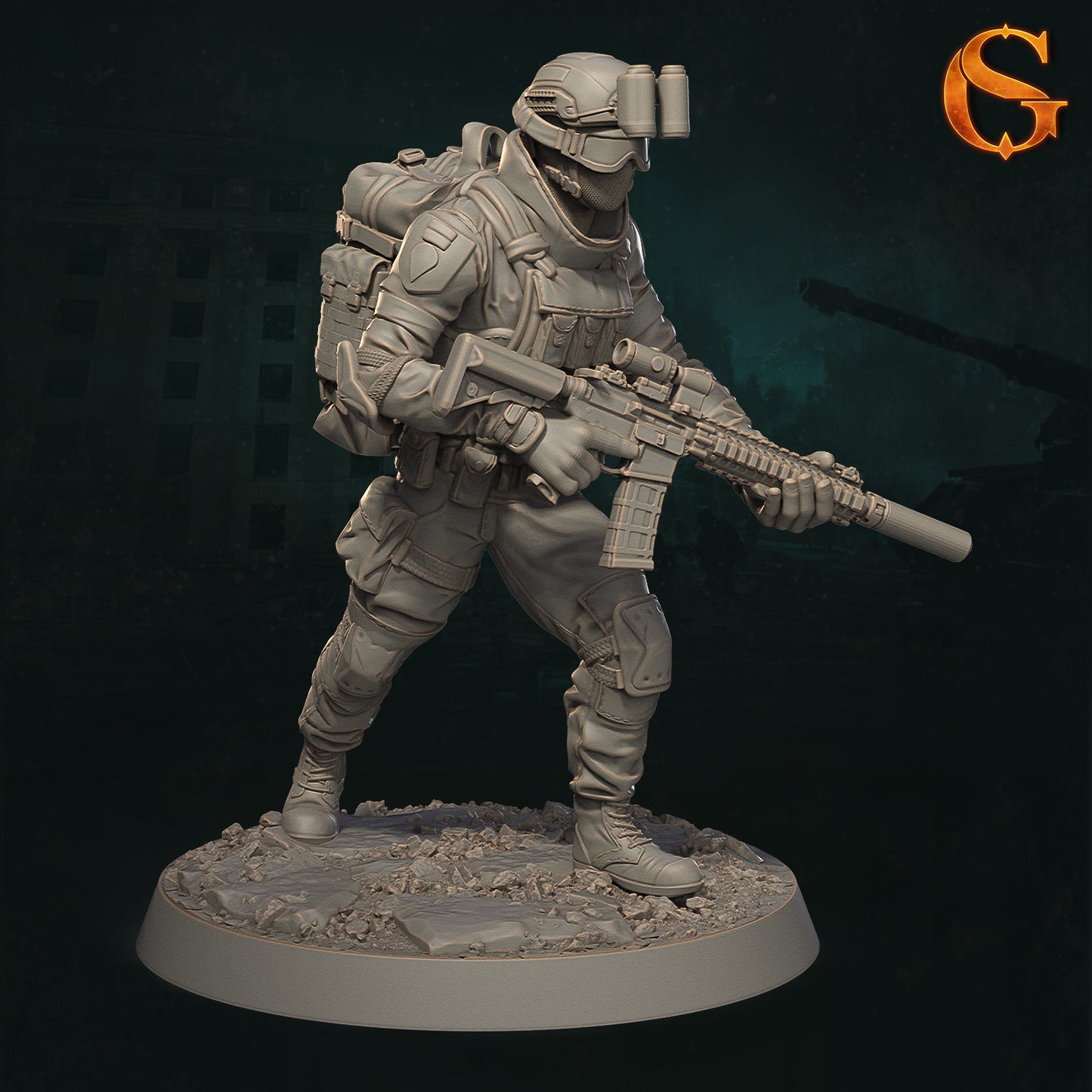 Solgoodcreations - Demonic Incursion in Kharkiv - Resistance Fighter #6 - DnD/TTRPG Figure/Miniature
