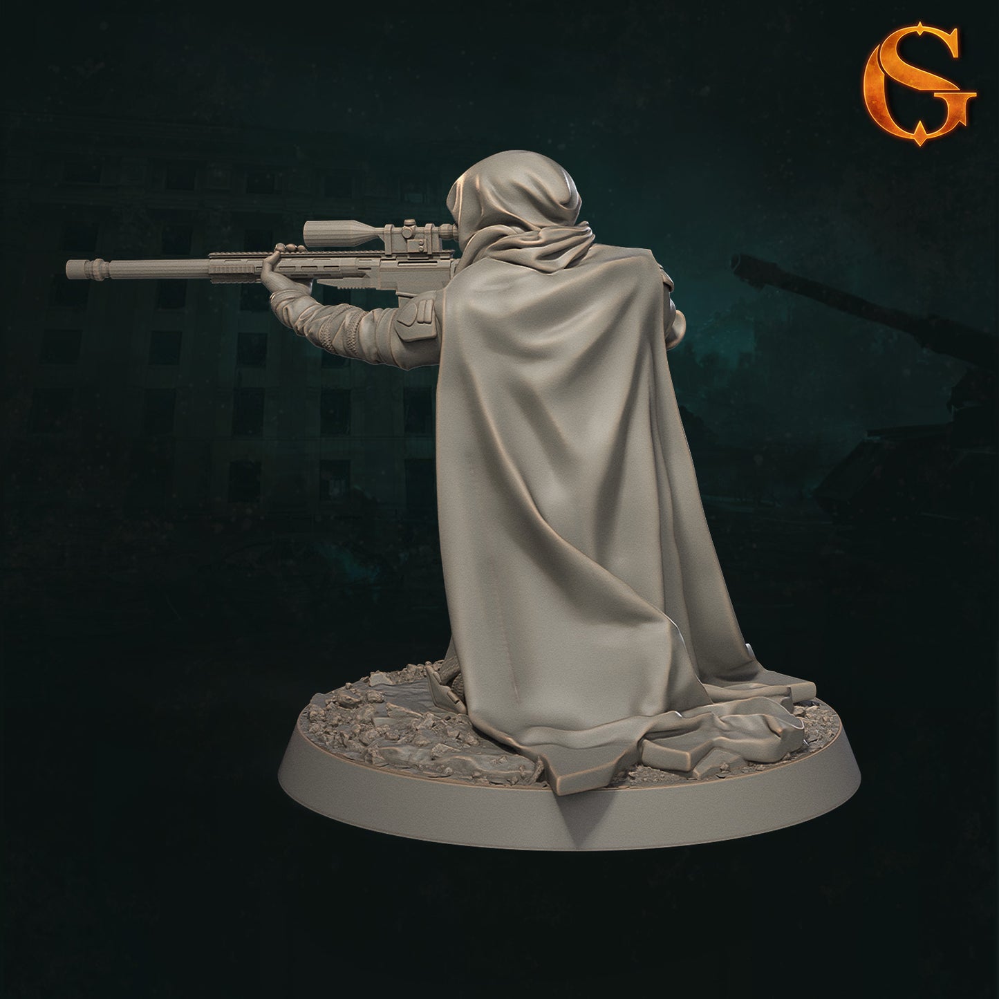 Solgoodcreations - Demonic Incursion in Kharkiv - Resistance Fighter #5 - DnD/TTRPG Figure/Miniature