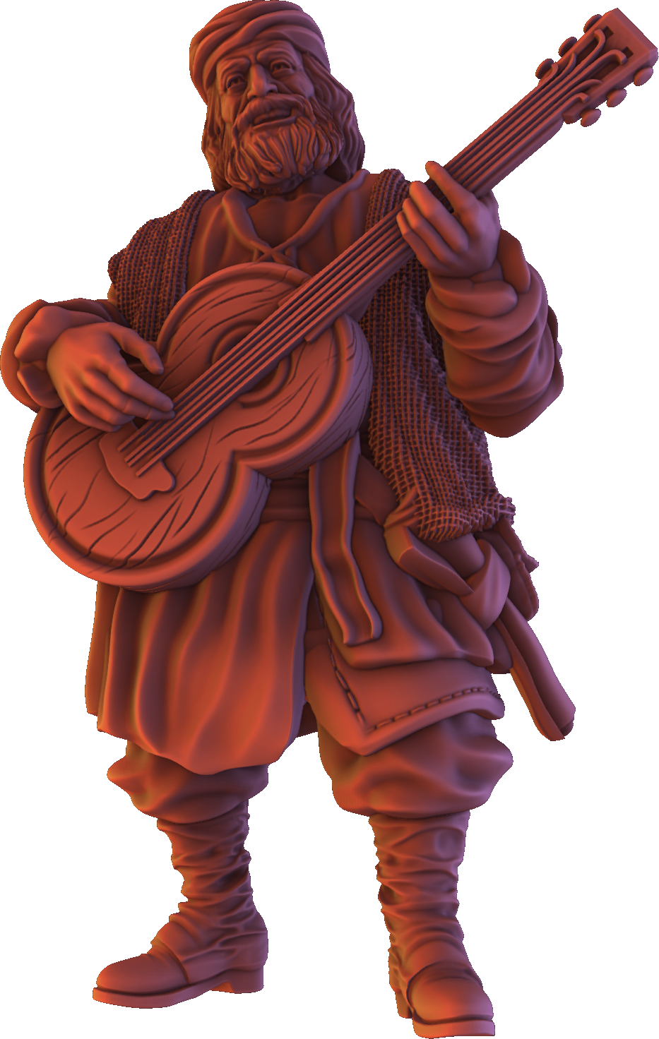 Forged Path - Willowbrook Village - Musician Male - DnD/TTRPG Figure/Miniature