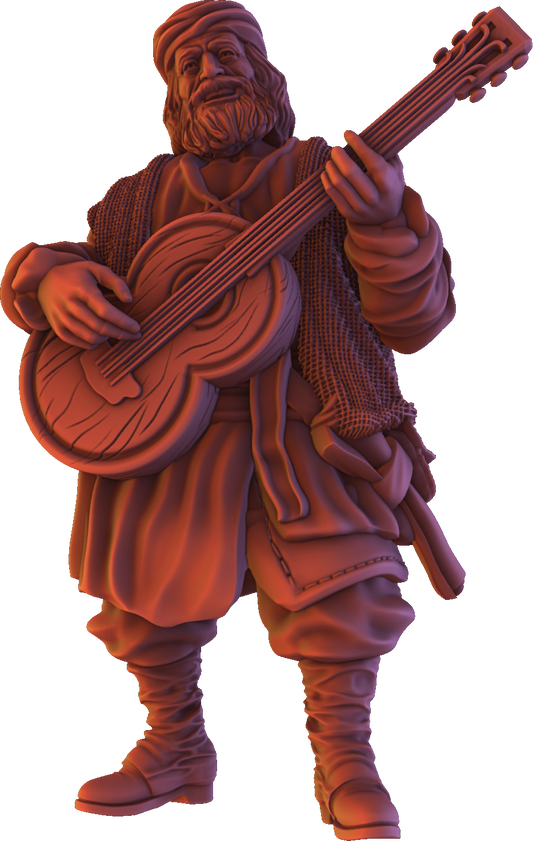 Forged Path - Willowbrook Village - Musician Male - DnD/TTRPG Figure/Miniature
