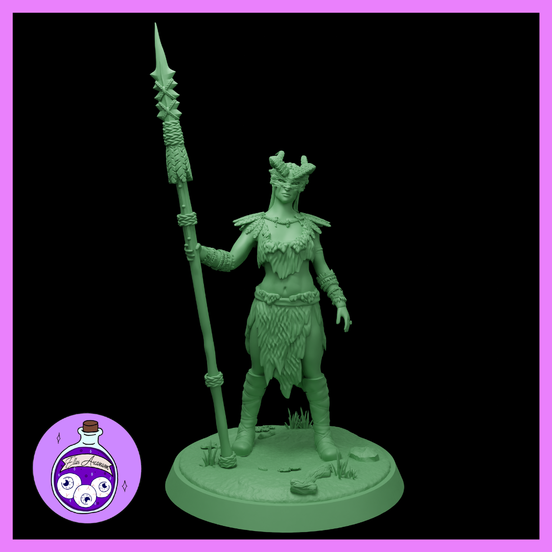 Ella's Arcanum - Wild Hunt - Druid Masked - 4 Poses - DnD/Pathfinder/TTRPG