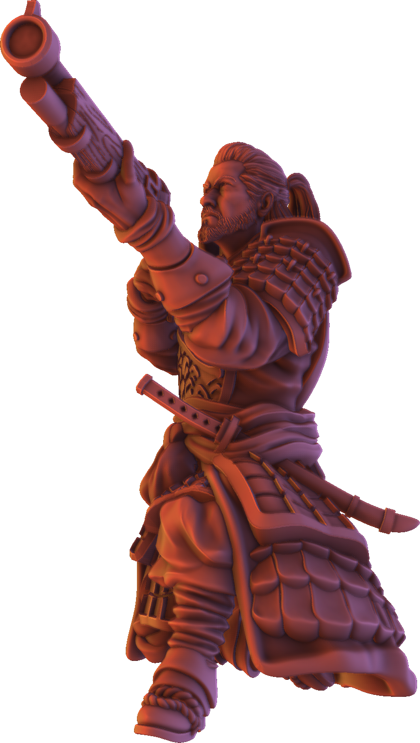 Forged Path - Tokugawa Guardians - Matchlock - DnD/Pathfinder/TTRPG Figure
