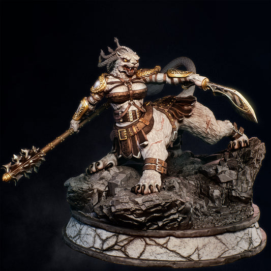 Solgoodcreations - Wemic Fighter - DnD/TTRPG Figure/Miniature