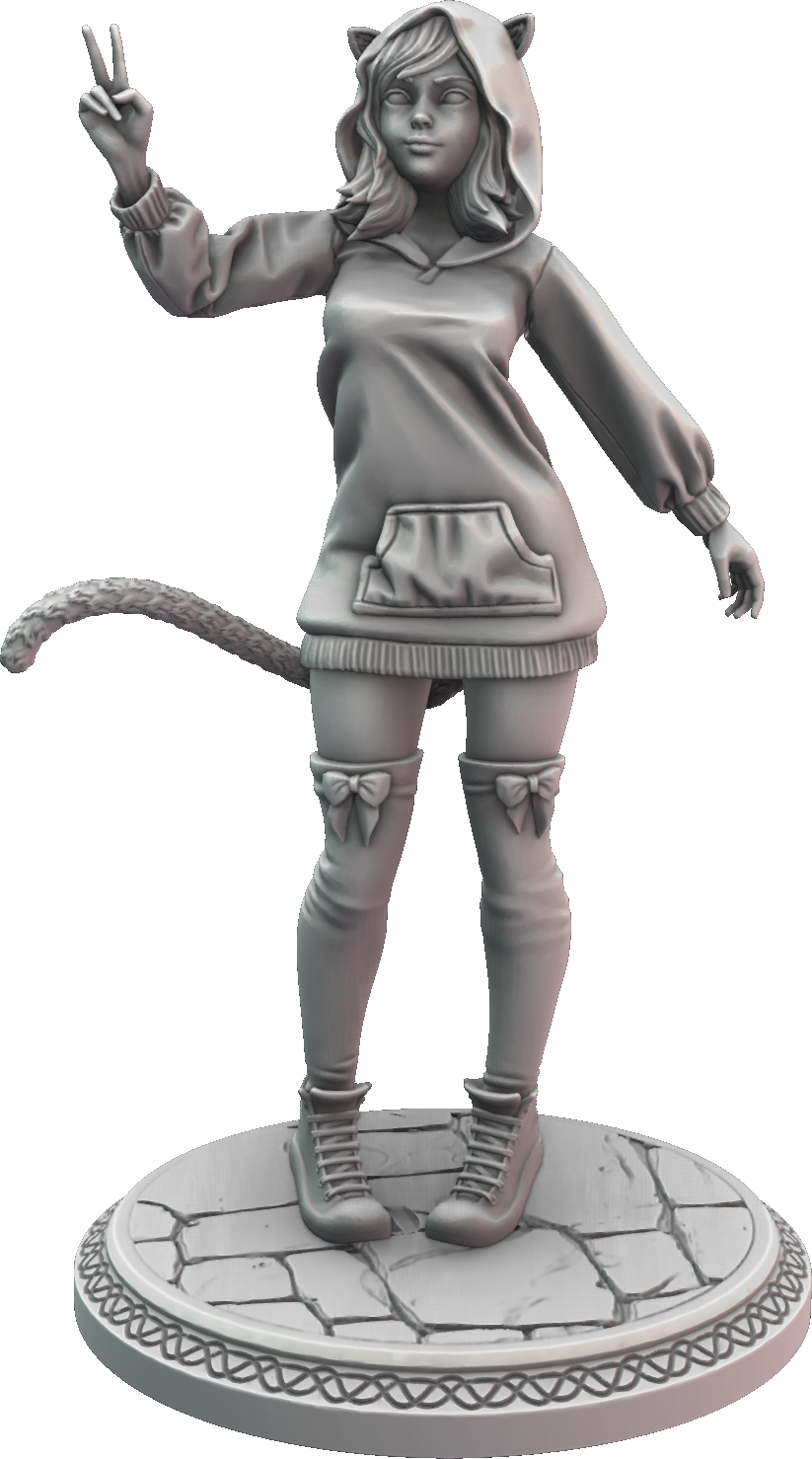 Wild Miniatures - Neko Girls - Mika - 75mm Pin Up/Figure/Model/Diorama