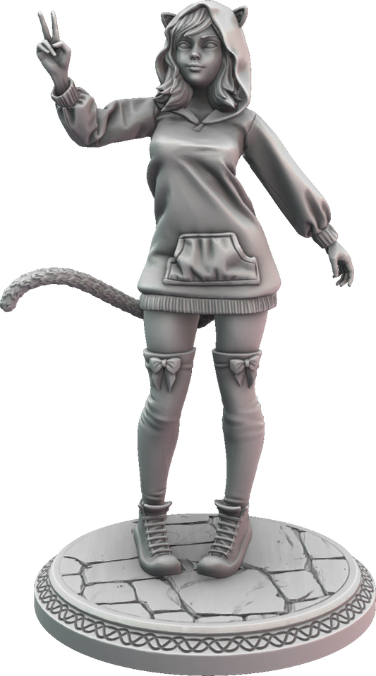 Wild Miniatures - Neko Girls - Mika - 75mm Pin Up/Figure/Model/Diorama