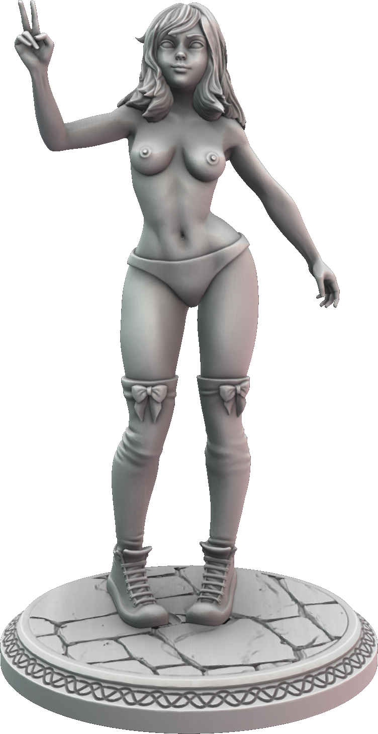 Wild Miniatures - Neko Girls - Mika - 75mm Pin Up/Figure/Model/Diorama