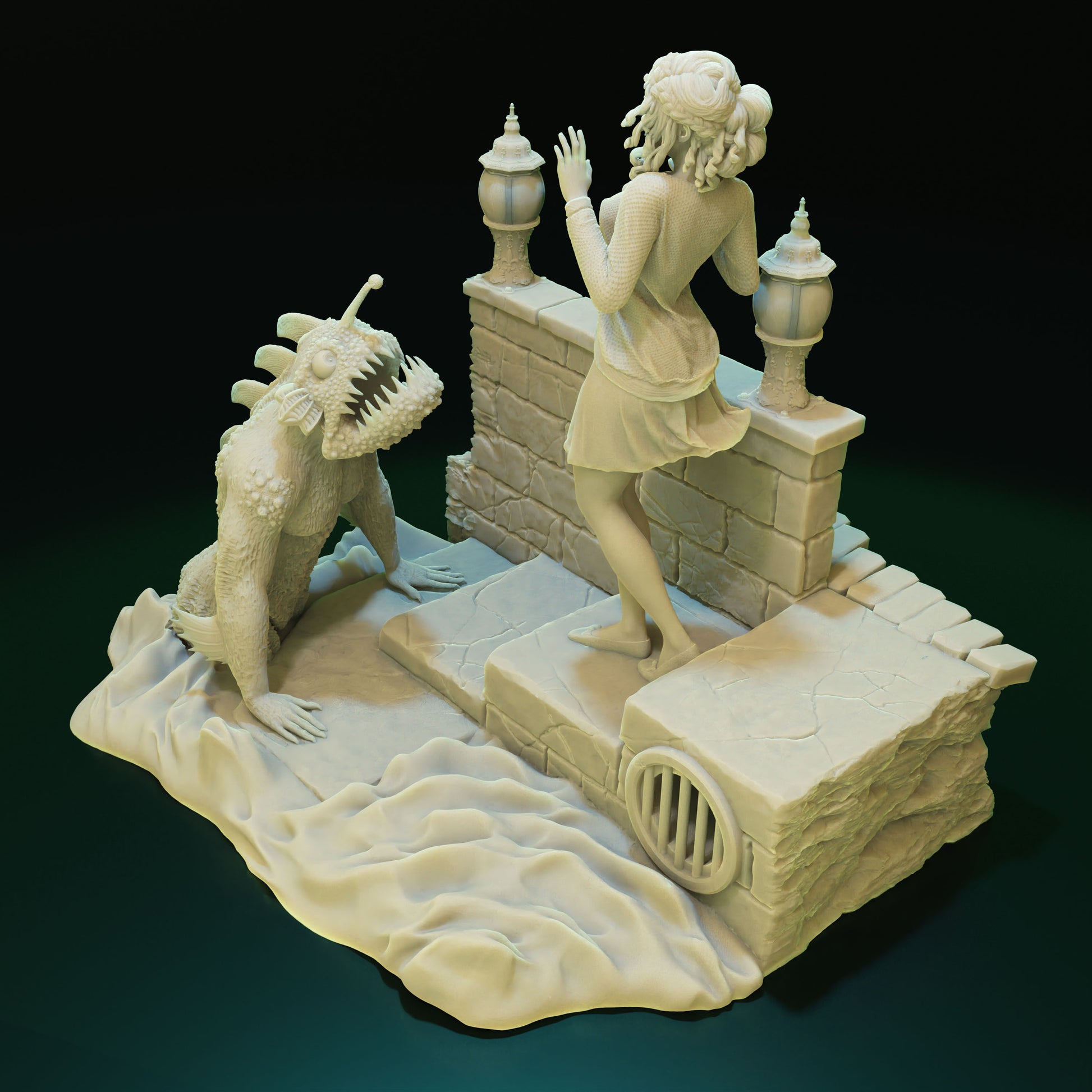 Cthulhu Girls - Shadow over Haven's Harbor - Misty Ruthkovsky - 32/75mm DnD/TTRPG Figure/Miniature - Helios3DPrinting