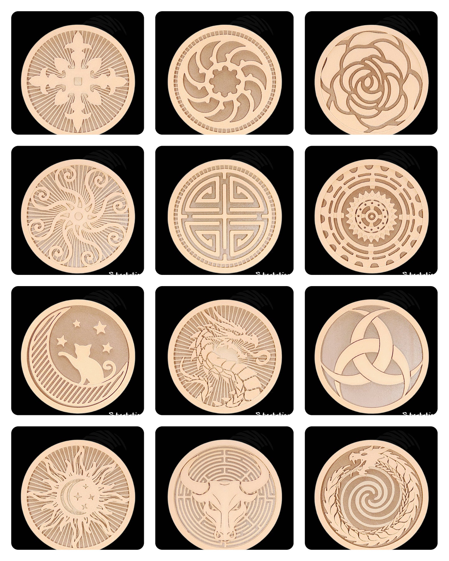 Stratation Design - Drinks & Dragon Round Coasters - DnD/TTRPG/Roleplaying/Wargames