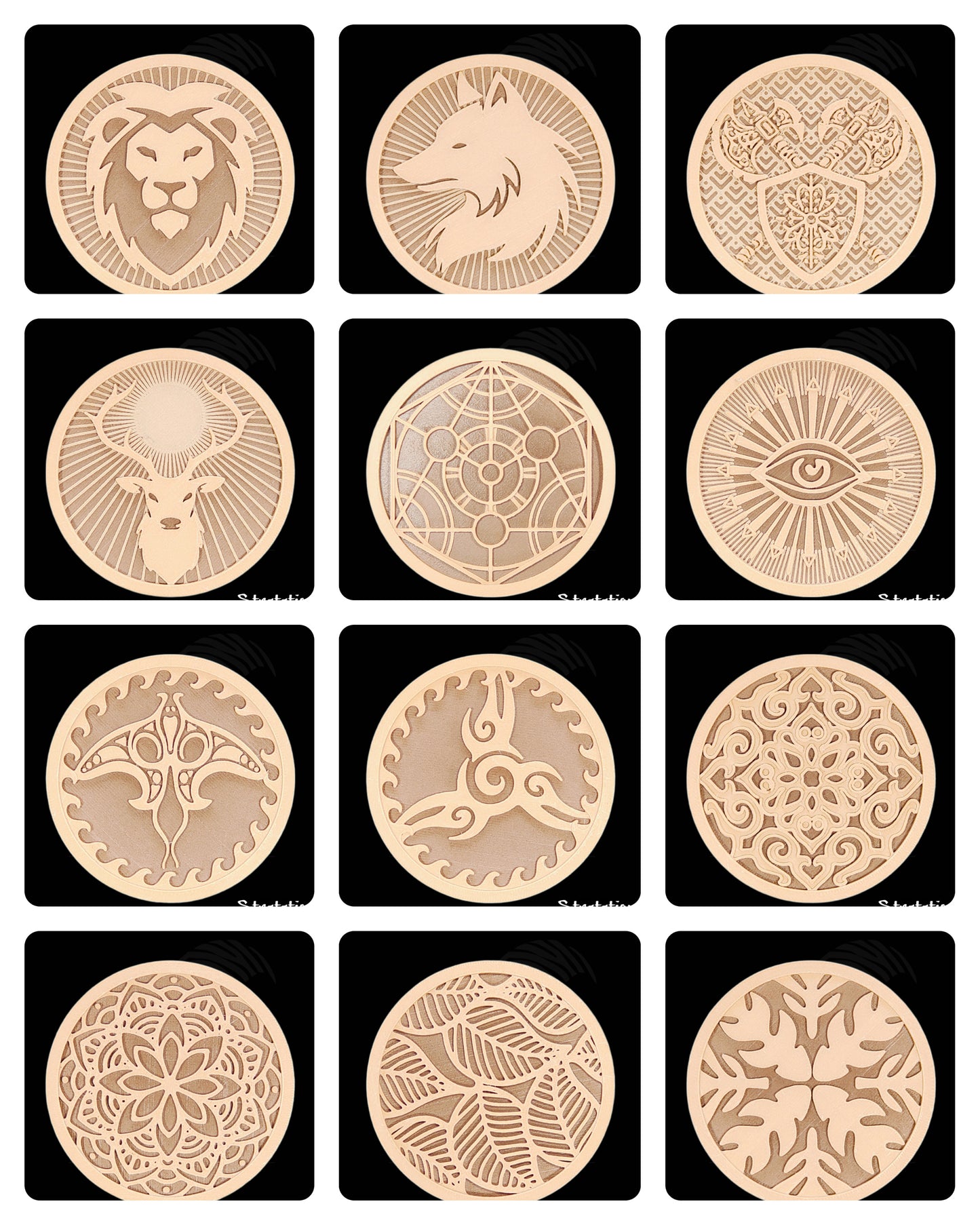 Stratation Design - Drinks & Dragon Round Coasters - DnD/TTRPG/Roleplaying/Wargames