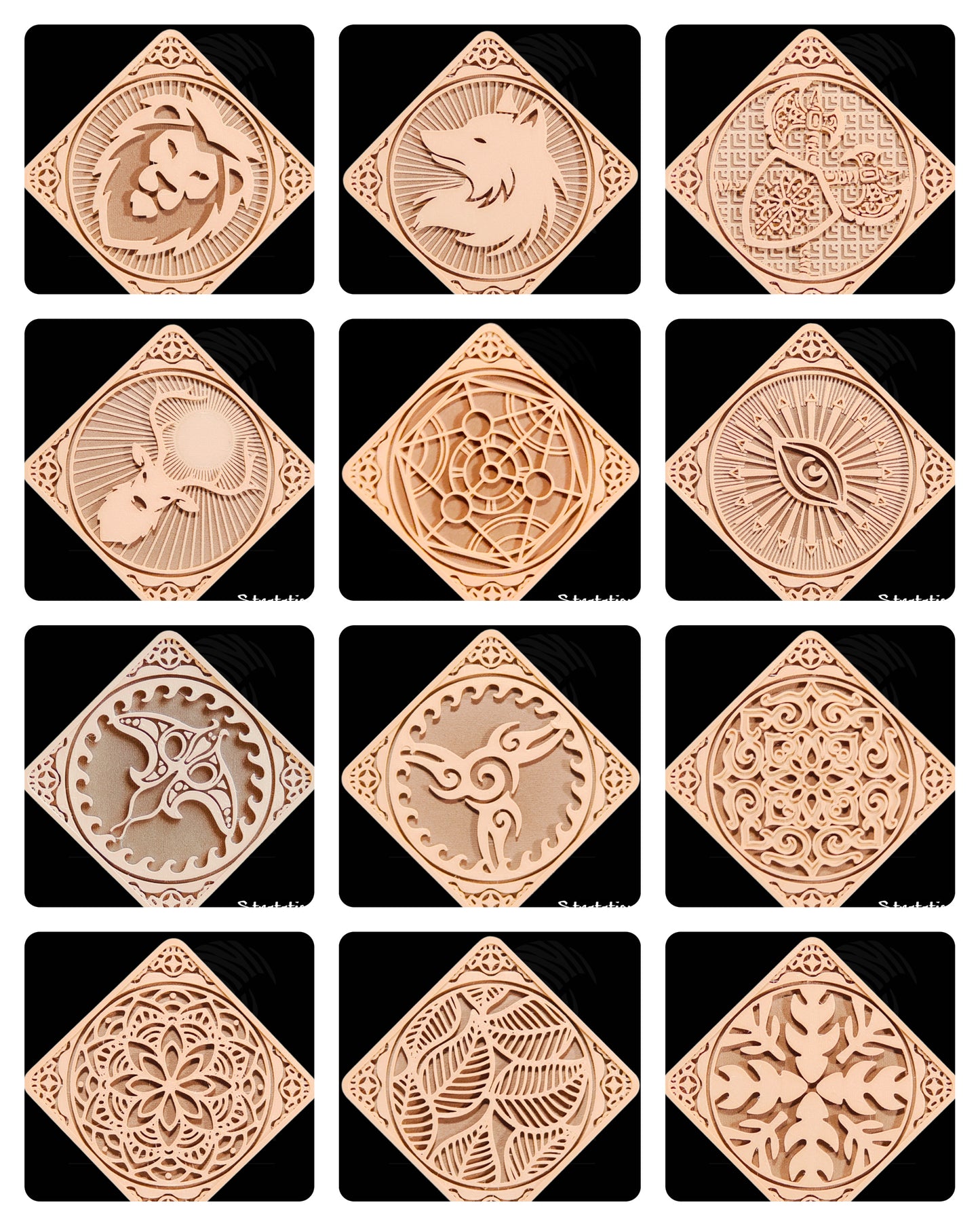 Stratation Design - Drinks & Dragon Square Coasters - DnD/TTRPG/Roleplaying/Wargames