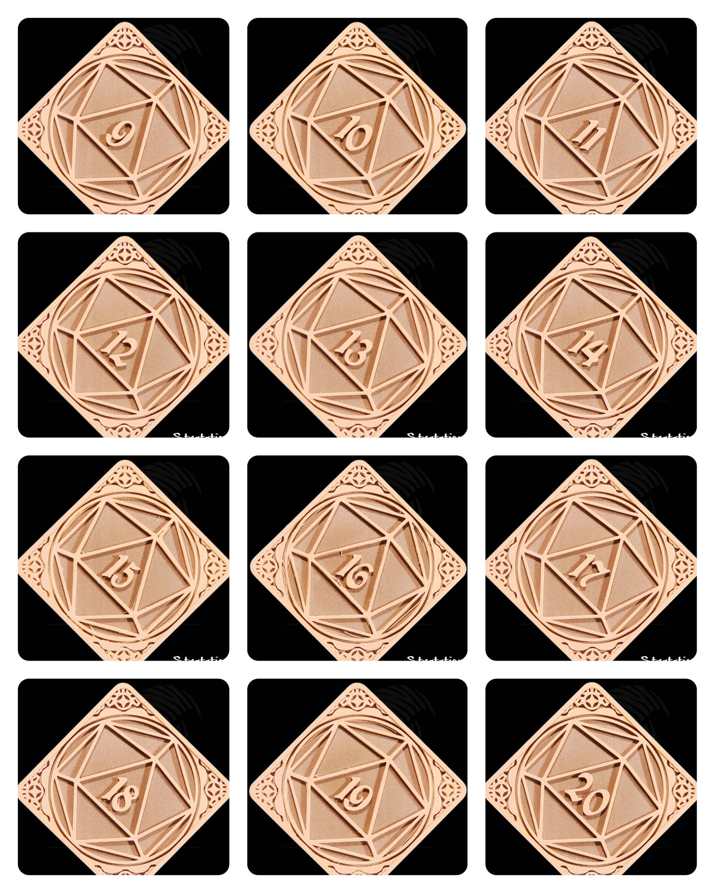 Stratation Design - Drinks & Dragon Square Coasters - DnD/TTRPG/Roleplaying/Wargames