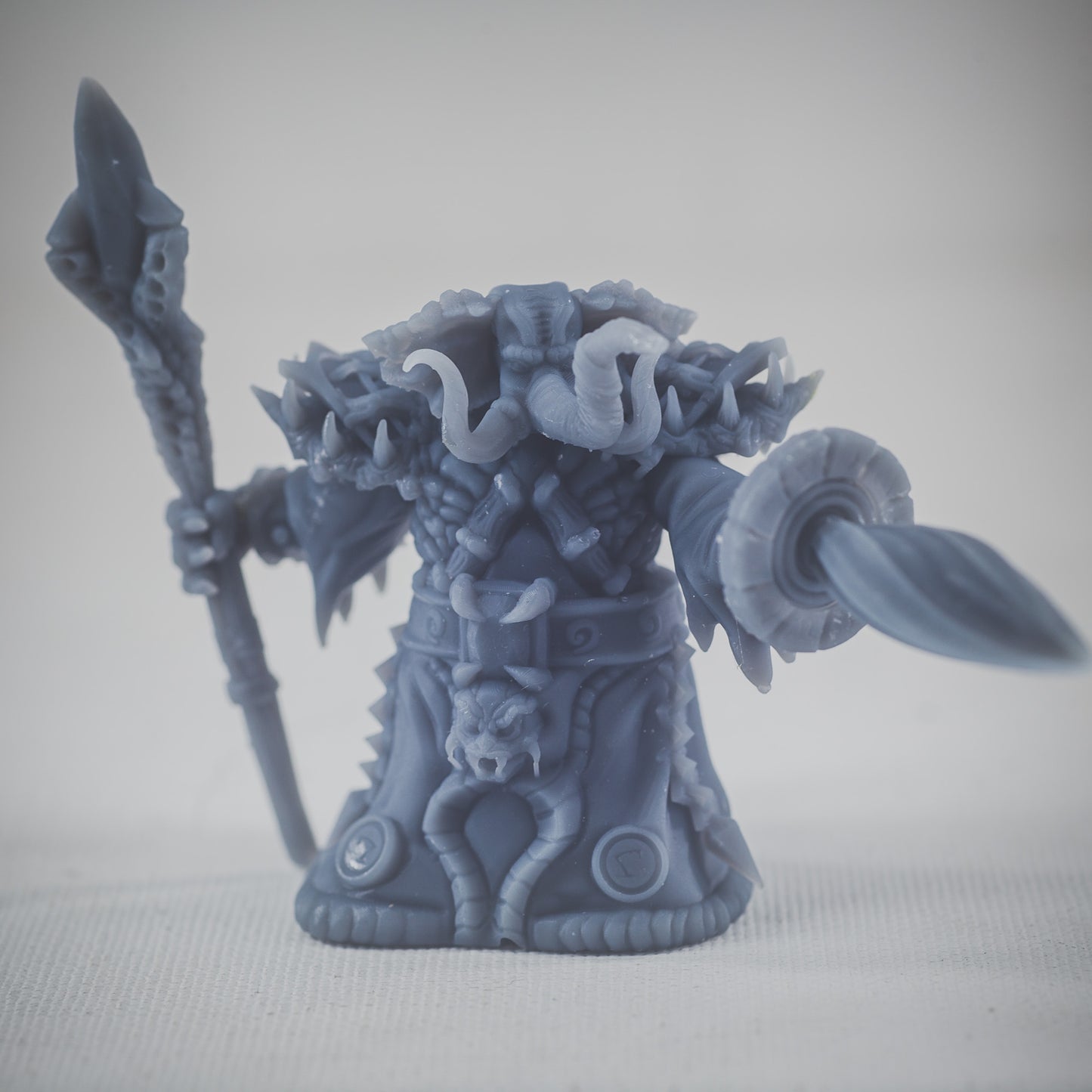 Mojibake - Cult of Chterr-Fagn - Loxodon Warlock - DnD/TTRPG Figure/Miniature