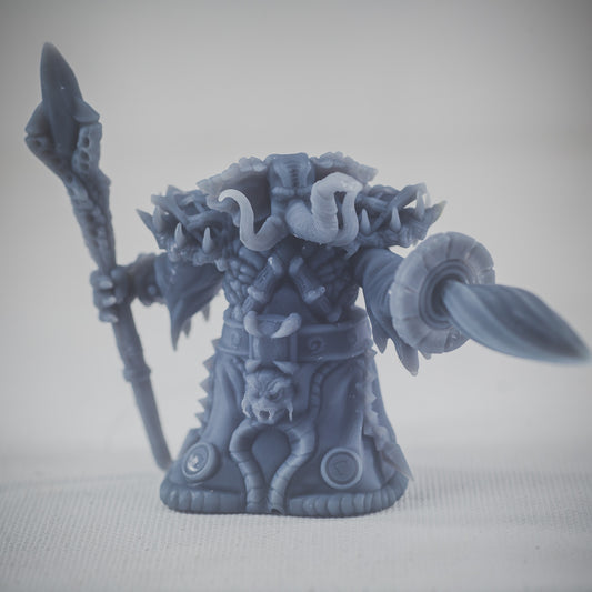 Mojibake - Cult of Chterr-Fagn - Loxodon Warlock - DnD/TTRPG Figure/Miniature