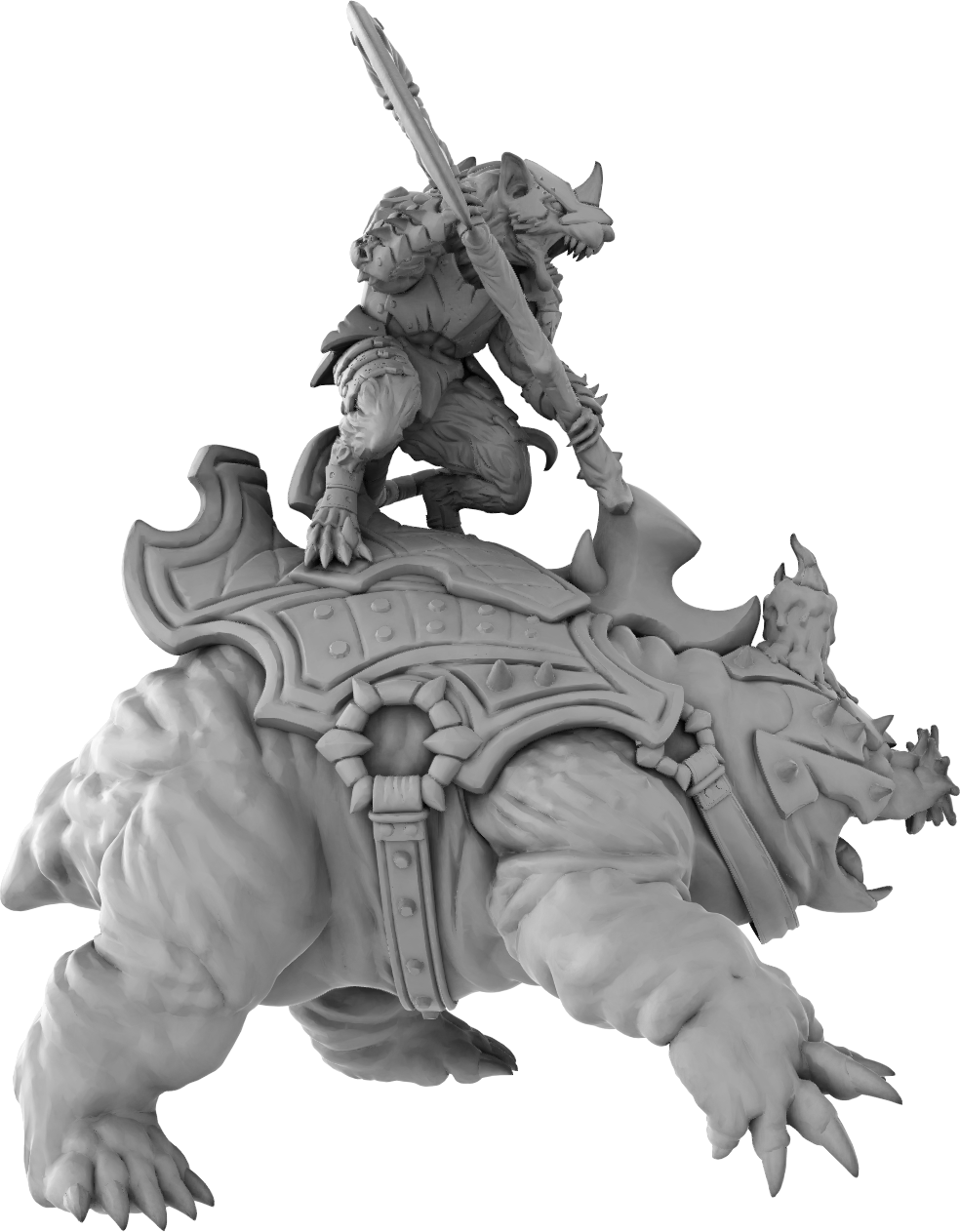 Brayan Nafarrate - Rat w/Mole #1 - DnD/TTRPG Figure/Miniature