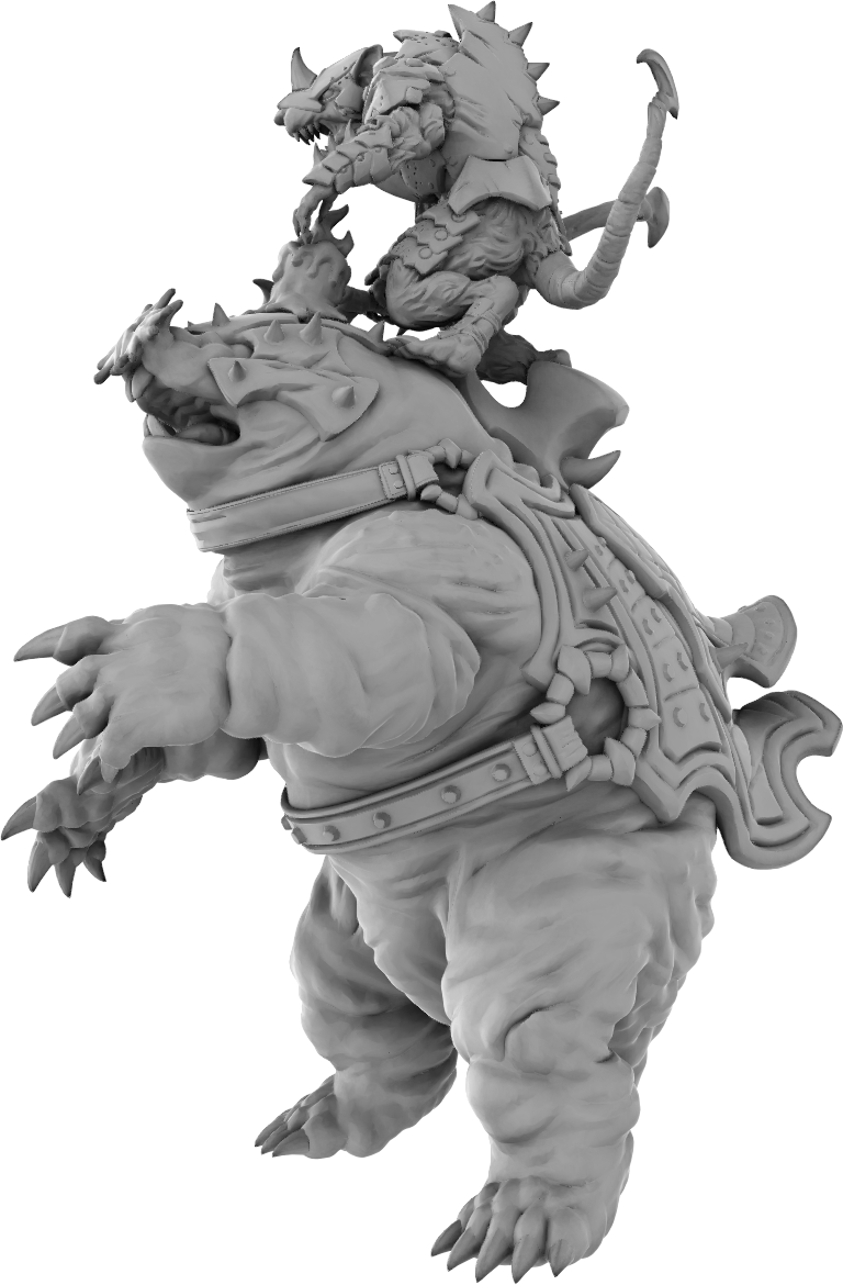 Brayan Nafarrate - Rat w/Mole #2 - DnD/TTRPG Figure/Miniature