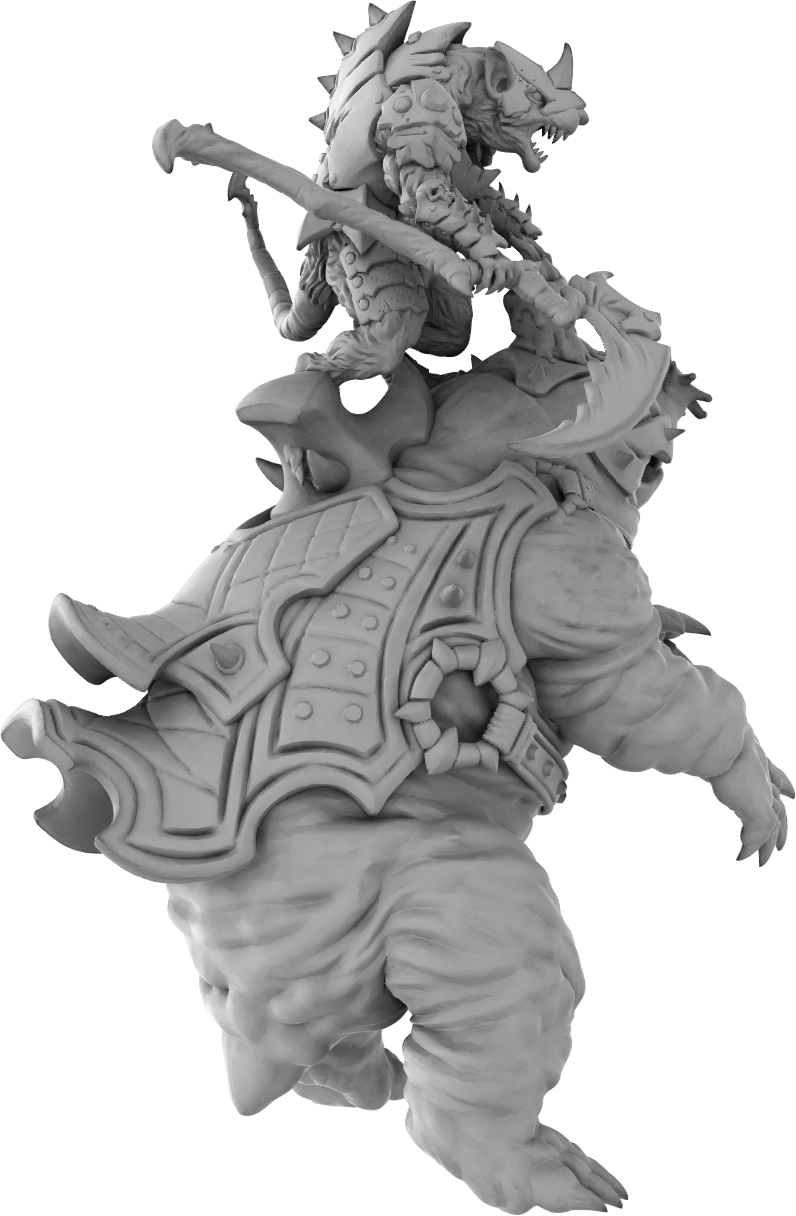 Brayan Nafarrate - Rat w/Mole #2 - DnD/TTRPG Figure/Miniature