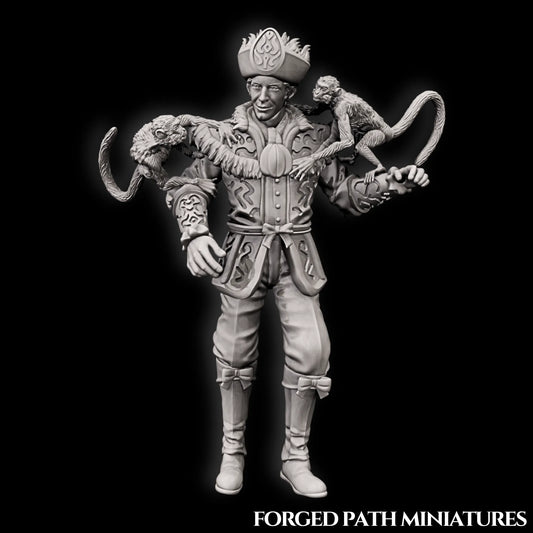 Forged Path - Willowbrook Circus - Monkey Trainer - DnD/Pathfinder/TTRPG Figure
