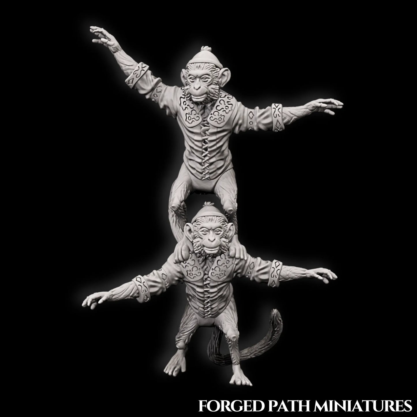Forged Path - Willowbrook Circus - Monkeys - DnD/Pathfinder/TTRPG Figure