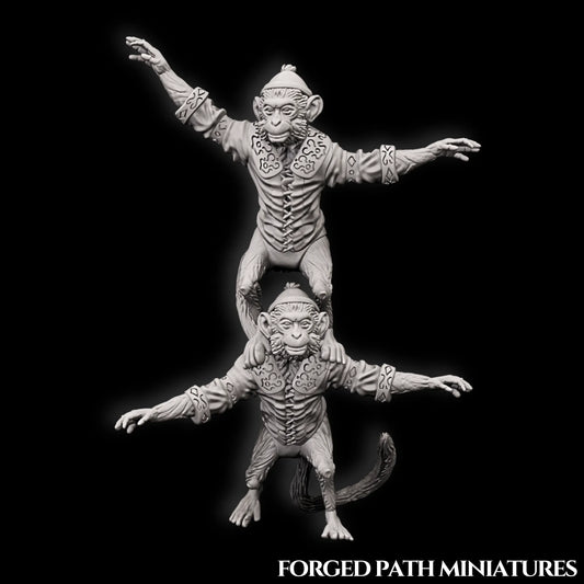 Forged Path - Willowbrook Circus - Monkeys - DnD/Pathfinder/TTRPG Figure