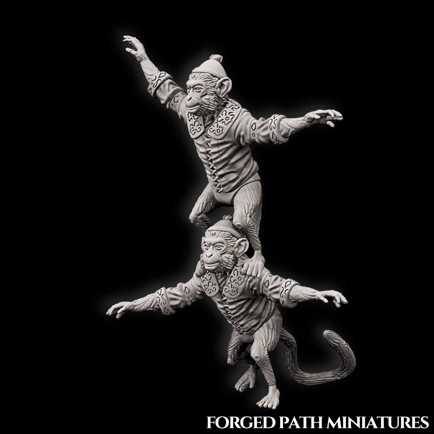 Forged Path - Willowbrook Circus - Monkeys - DnD/Pathfinder/TTRPG Figure