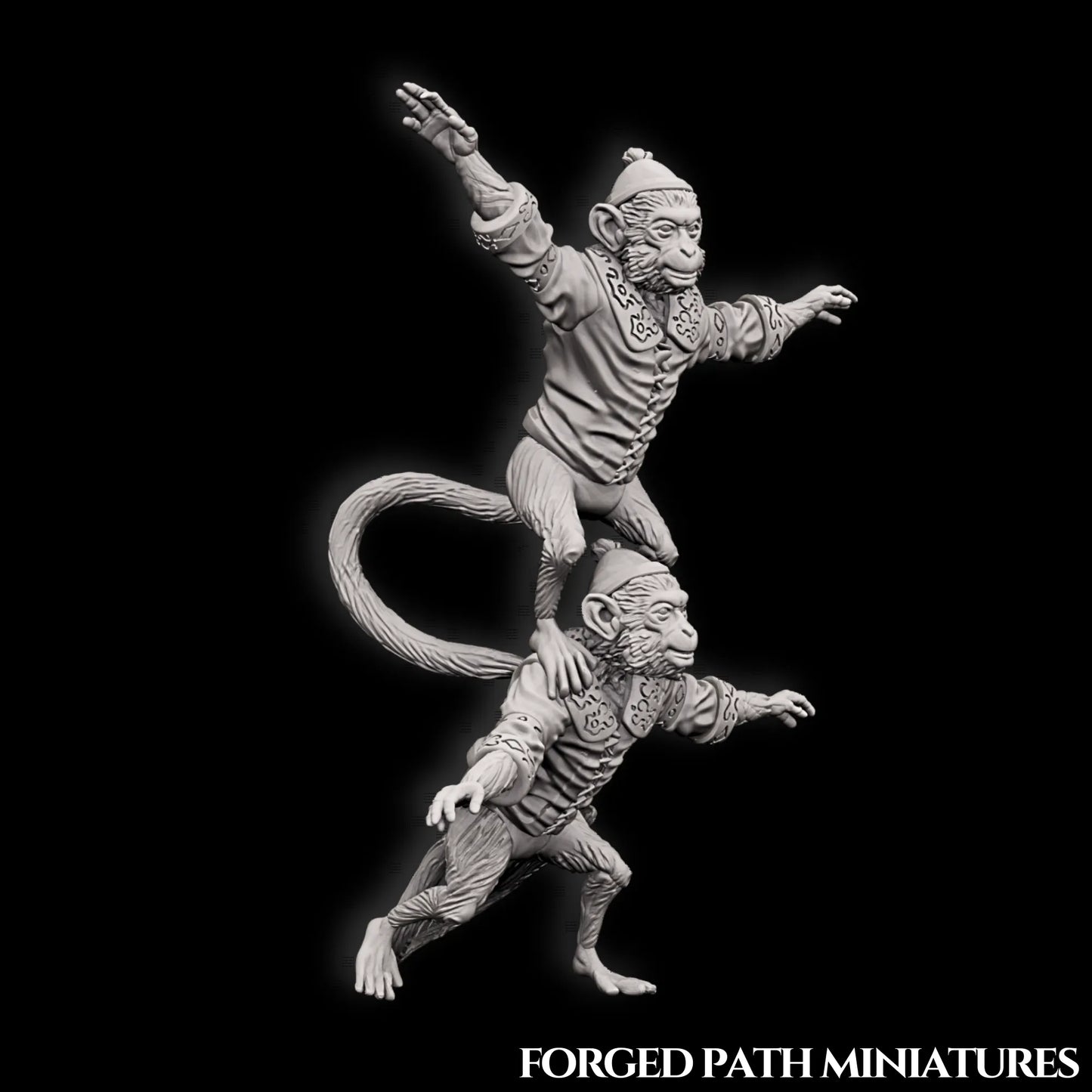 Forged Path - Willowbrook Circus - Monkeys - DnD/Pathfinder/TTRPG Figure