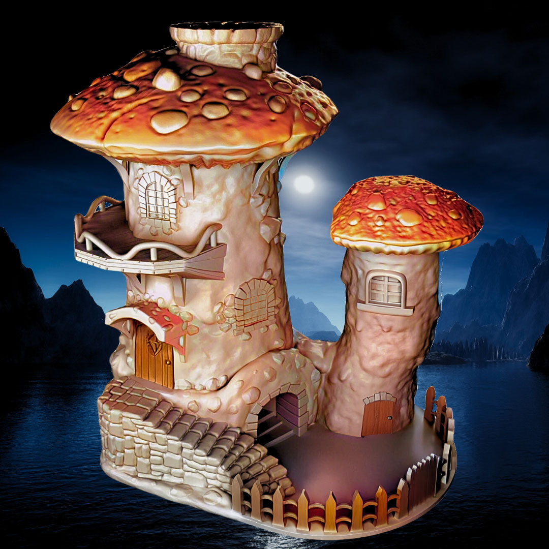 Always Sleep in Armor - Mushroom Dice Tower - DnD/TTRPG/Roleplaying/Wargames - Helios3DPrinting