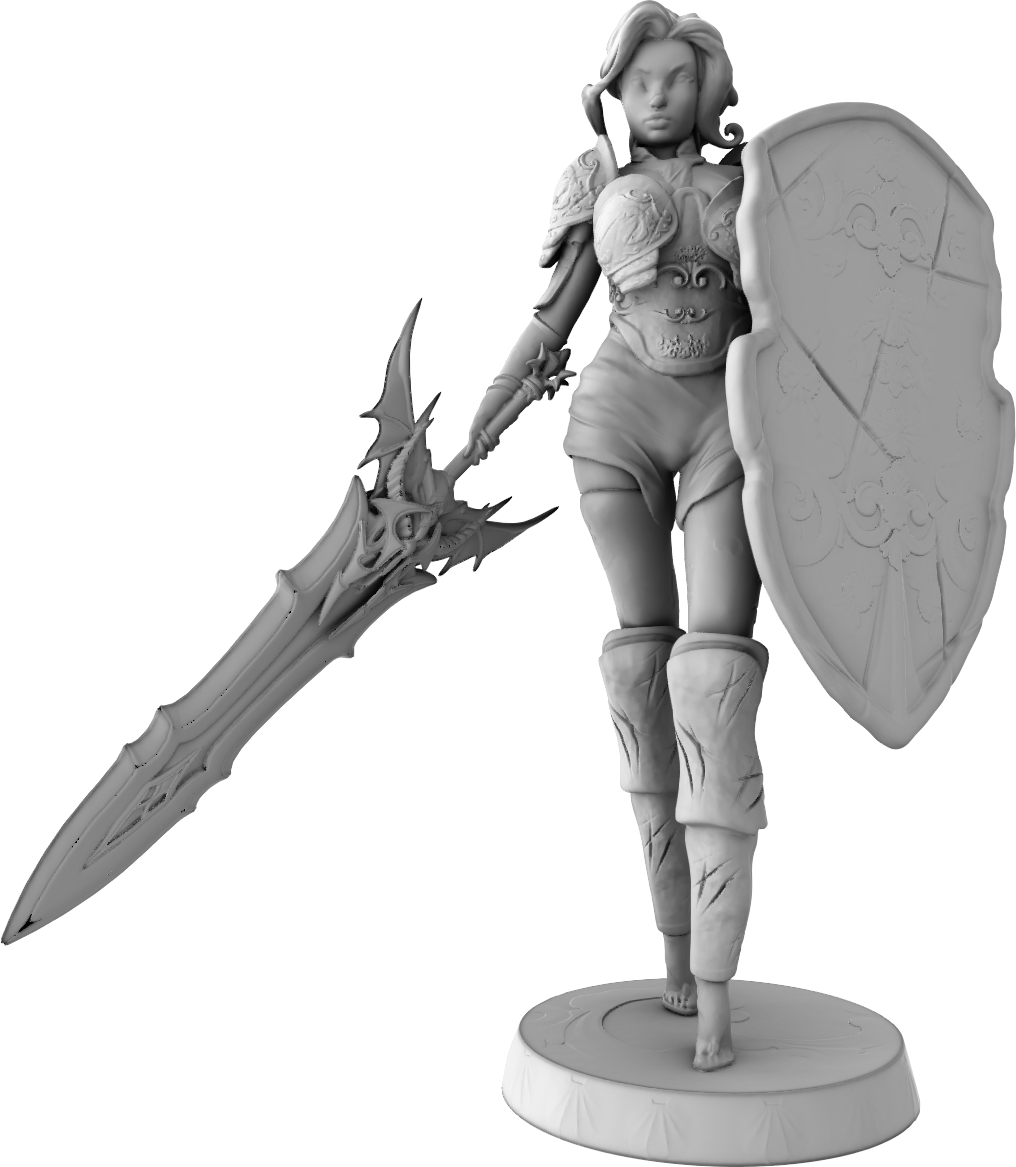 Outer Space Design - Myra Titanshield - 75mm Pin Up/Figure/Model/Diorama