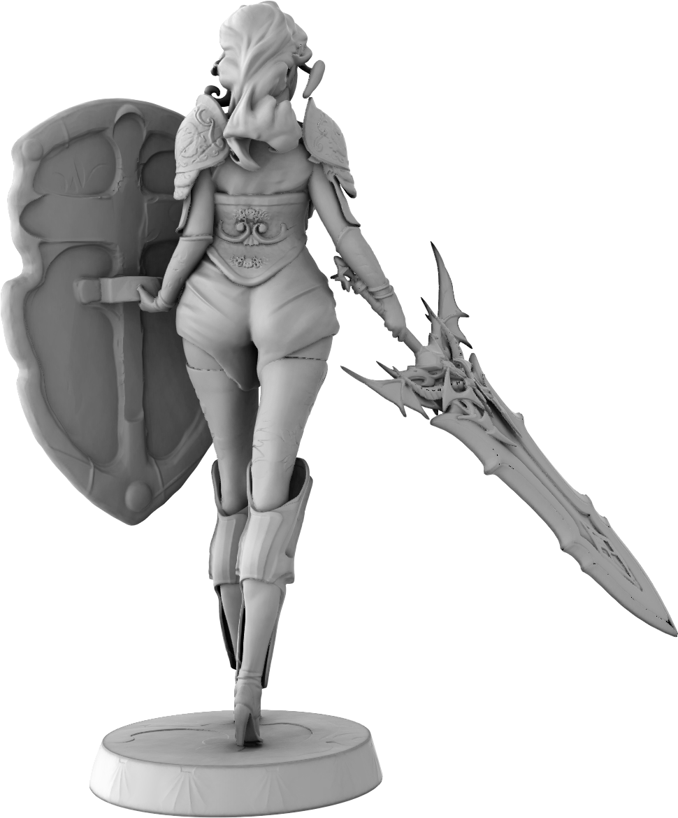 Outer Space Design - Myra Titanshield - 75mm Pin Up/Figure/Model/Diorama