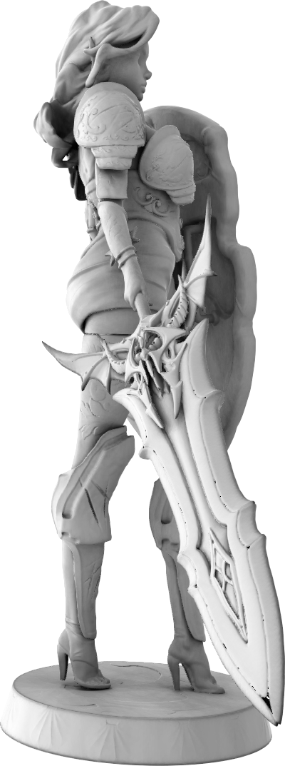 Outer Space Design - Myra Titanshield - 75mm Pin Up/Figure/Model/Diorama